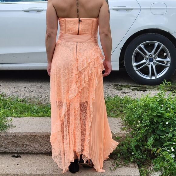 ALICE + OLIVIA peach fairy style  NEW WITH TAGS maxi gown - Picture 3 of 16